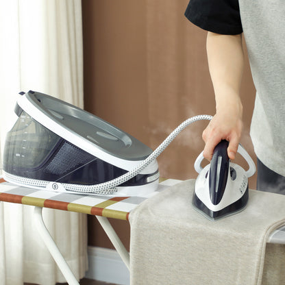 2600W Steam Ironing Station 100 g/min 8 Bars ECO Function Ceramic Soleplate Powerful Vertical Ironing Automatic Shut-Off Anti-Calc Self-Cleaning Removable Tank 1.5 L Blue