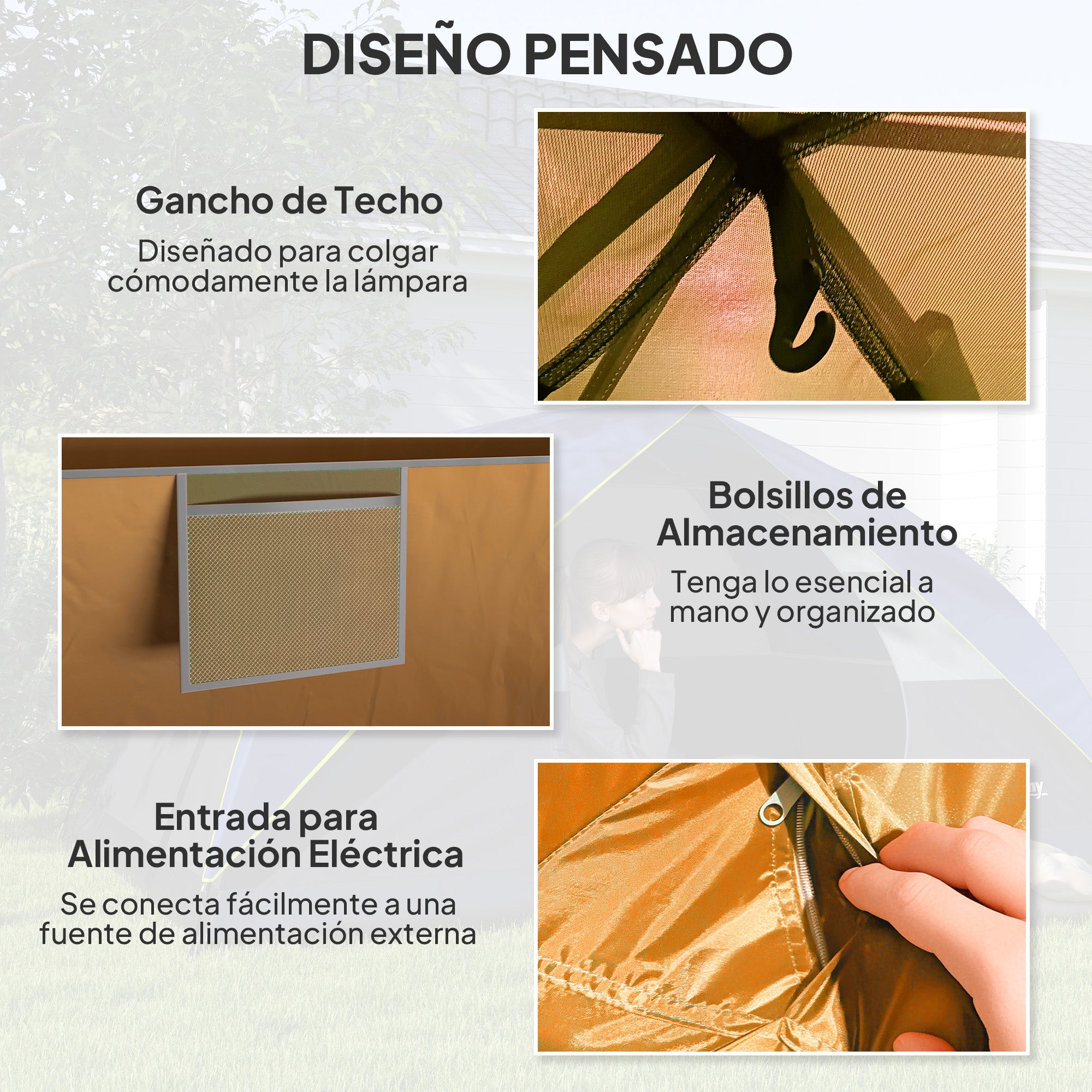 2-4 Person Camping Tent Foldable Camping Tent with Mesh Door Window Pockets Hook and Waterproof Carrying Bag Easy Installation for Hiking Orange and Gray