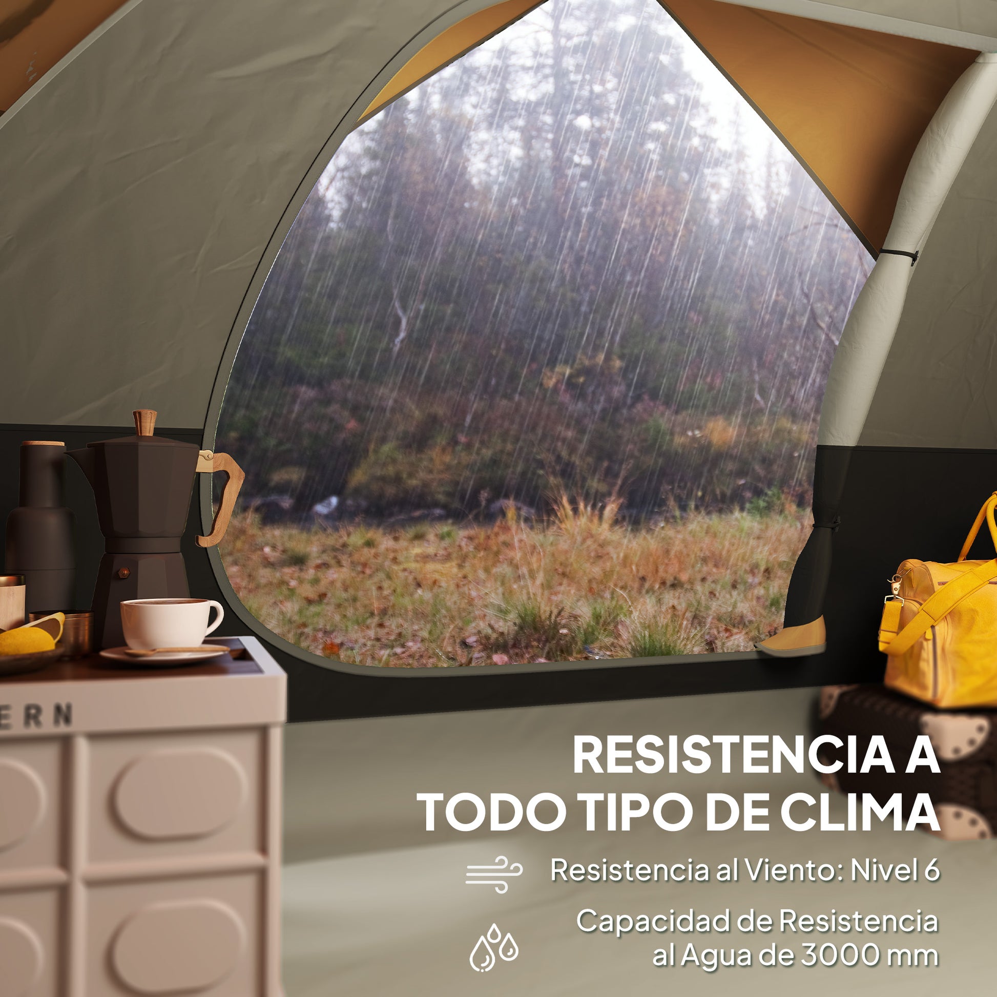 2-4 Person Camping Tent Foldable Camping Tent with Mesh Door Window Pockets Hook and Waterproof Carrying Bag Easy Installation for Hiking Orange and Gray