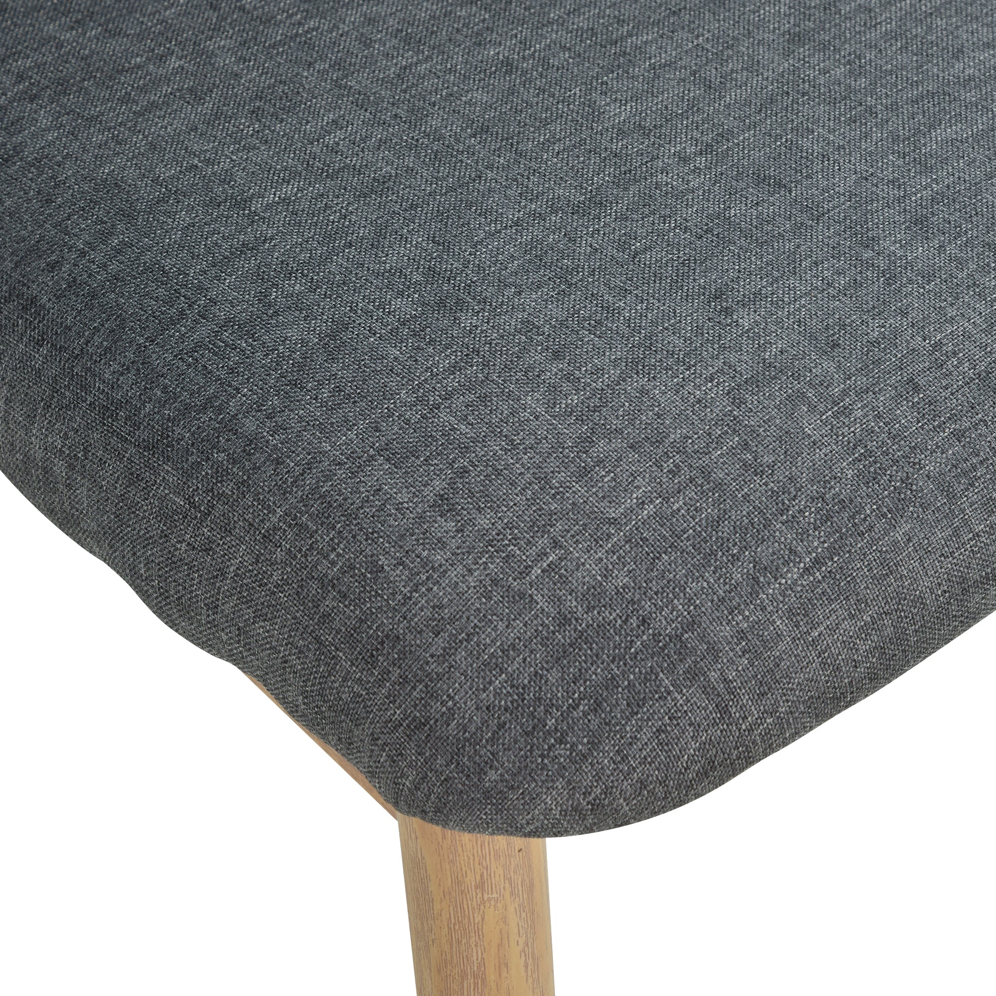 Set of 2 Dining Chairs Living Room Chair with Metal Legs Imitation Wood 50 x 58 x 85 cm Gray