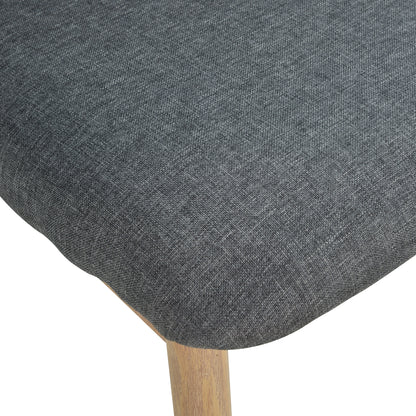 Set of 2 Dining Chairs Living Room Chair with Metal Legs Imitation Wood 50 x 58 x 85 cm Gray