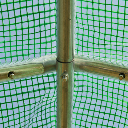 Outdoor Greenhouse Tunnel Greenhouse 8x3x2 m Garden Greenhouse with 12 Windows and Roll-Up Door for Growing Plants Tomatoes Vegetables Steel and PE 140 g/m² Green