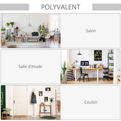 Rectangular Scandinavian Design Coffee Table 100L x 50W x 40H cm Niche + Drawer & Cupboard Solid Pine Wood Particle Boards White