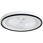 Ceiling Fan with LED Light 48.5 W Reversible DC Motor Silent Ceiling Fan with Remote Control 6 Speeds Timer for Living Room Bedroom Ø48 cm White