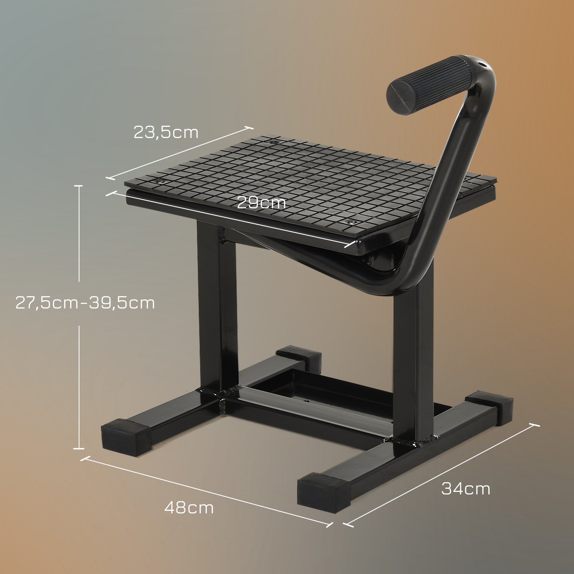 Universal Adjustable Hydraulic Motorcycle Lift Stand Workshop Stand for Off-Road Motorcycles Motocross Supermoto Black