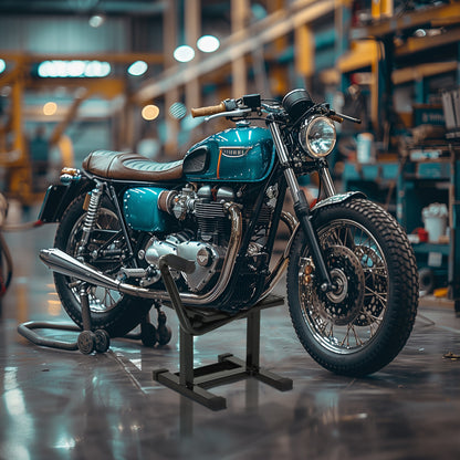 Universal Adjustable Hydraulic Motorcycle Lift Stand Workshop Stand for Off-Road Motorcycles Motocross Supermoto Black