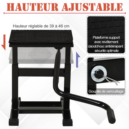 Universal Adjustable Hydraulic Motorcycle Lift Stand Workshop Stand for Off-Road Motorcycles Motocross Supermoto Black