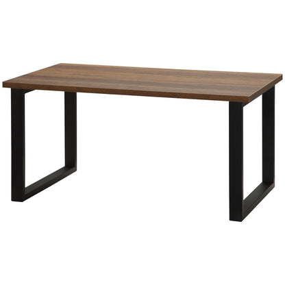 Rectangular Coffee Table Industrial Style with Metal Legs and Wood-Look Top - 100 x 60 x 50 cm
