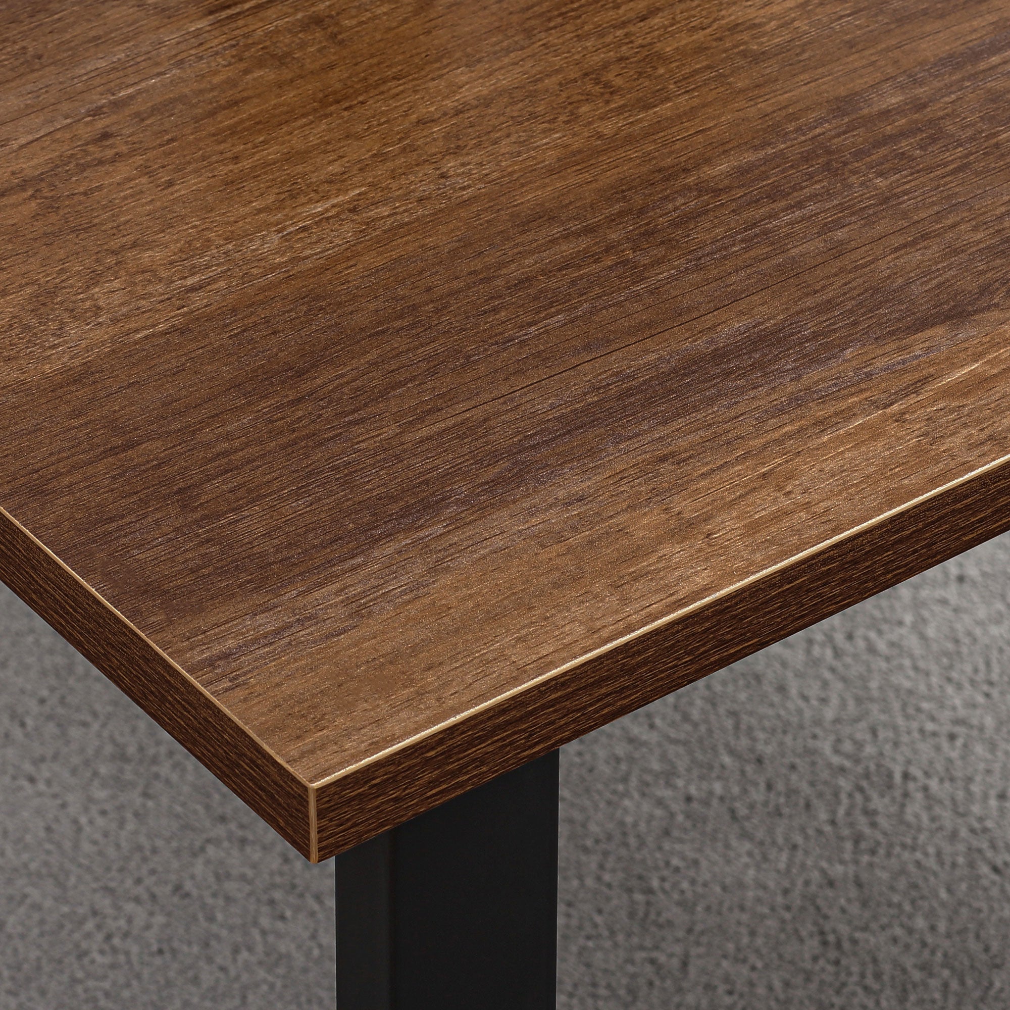 Rectangular Coffee Table Industrial Style with Metal Legs and Wood-Look Top - 100 x 60 x 50 cm