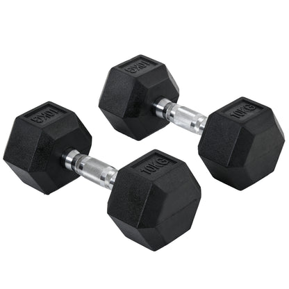 Dumbbell Set, 2 Piece Dumbbells with Knurled Handle, Cast Iron Dumbbell Set, 2 x 22 lbs, Dumbbells for Men and Women, Dumbbell Set for Home, Gym, Strength Training