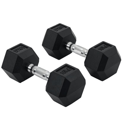 Dumbbell Set, 2 Piece Dumbbells with Knurled Handle, Cast Iron Dumbbell Set, 2 x 22 lbs, Dumbbells for Men and Women, Dumbbell Set for Home, Gym, Strength Training