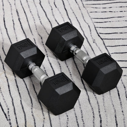 Dumbbell Set, 2 Piece Dumbbells with Knurled Handle, Cast Iron Dumbbell Set, 2 x 22 lbs, Dumbbells for Men and Women, Dumbbell Set for Home, Gym, Strength Training