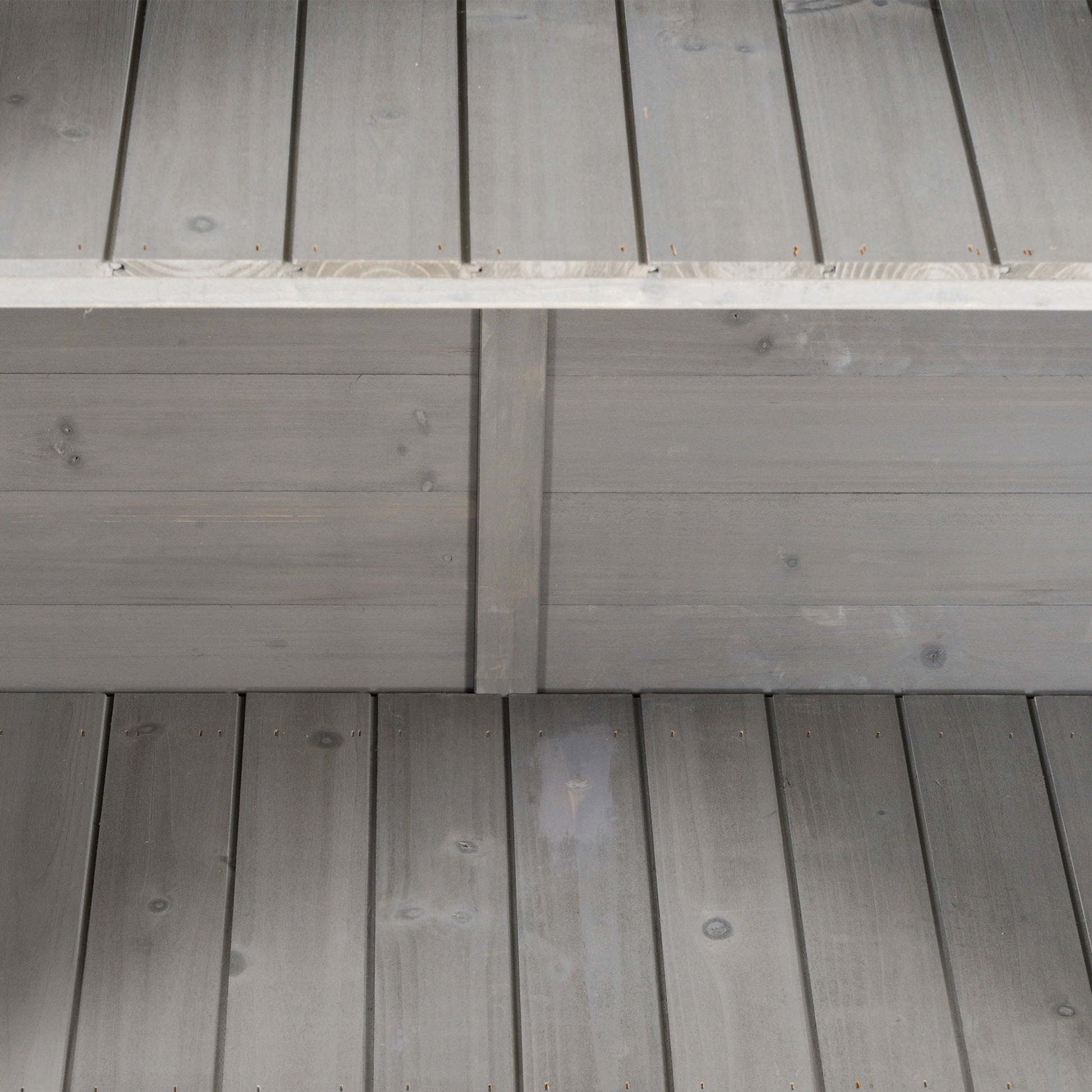 Wooden Garden Storage Shed with 2 Interior Shelves, 2 Doors, and Sloping Roof for Outdoor Terrace 87x46.5x96.5 cm Gray