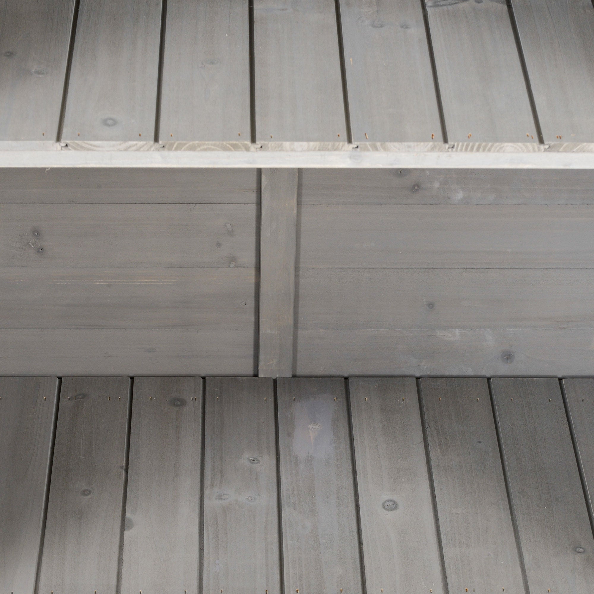 Wooden Garden Storage Shed with 2 Interior Shelves, 2 Doors, and Sloping Roof for Outdoor Terrace 87x46.5x96.5 cm Gray