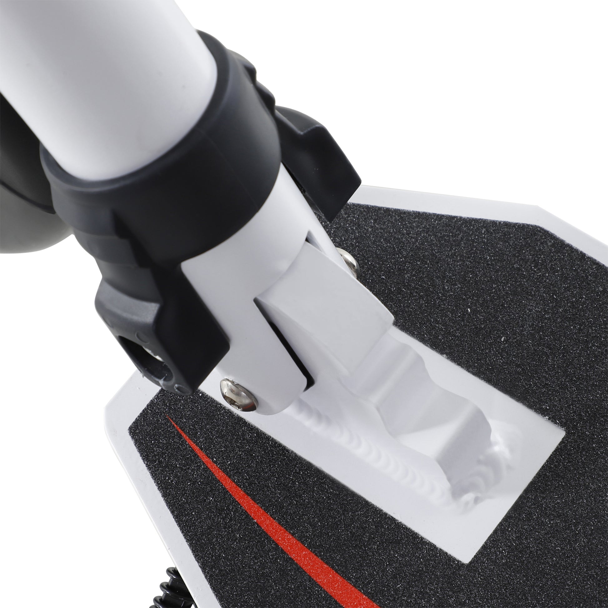 Kids Scooter, Kick Scooter with Shock Absorption, Folding and Height Adjustable, for Ages 14 and Up, Aluminum, White, 92.5 x 37.5 x 82-97 cm