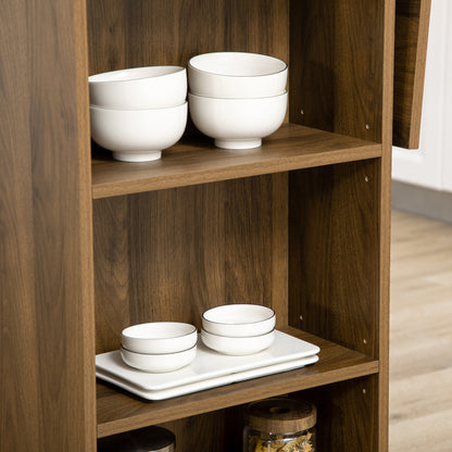 Extendable Bar Table Bistro Table Dining Table with 3 Storage Shelves and Metal Frame for Kitchen Dining 120x76x91.4 cm Brown