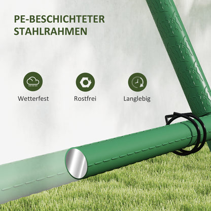 Steel Stepping Rose Trellis Rust-free A-Frame Plant Climbing Support 101x133x227 cm Garden Trellis Plant Support for Vegetables Flowers Climbing Plants Green