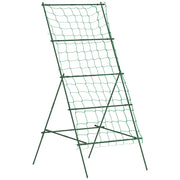 Steel Stepping Rose Trellis Rust-free A-Frame Plant Climbing Support 101x133x227 cm Garden Trellis Plant Support for Vegetables Flowers Climbing Plants Green