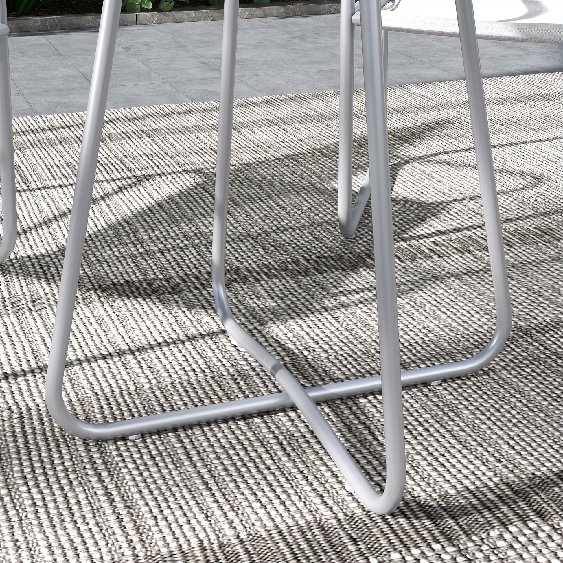 3 Piece Bistro Set, Balcony Furniture Set including 1 Table, 2 Chairs, Garden Furniture Set, Garden Seating Group for Garden, Terrace, Mesh, Light Gray