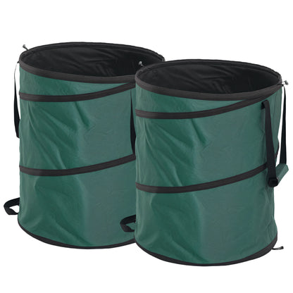 Garden Bag 2x160L Waterproof Garden Waste Bag with Handles, Sturdy Leaves Bag, Self-standing Garden Bags, Reusable Garden Waste Bags for Garden Waste Greenery