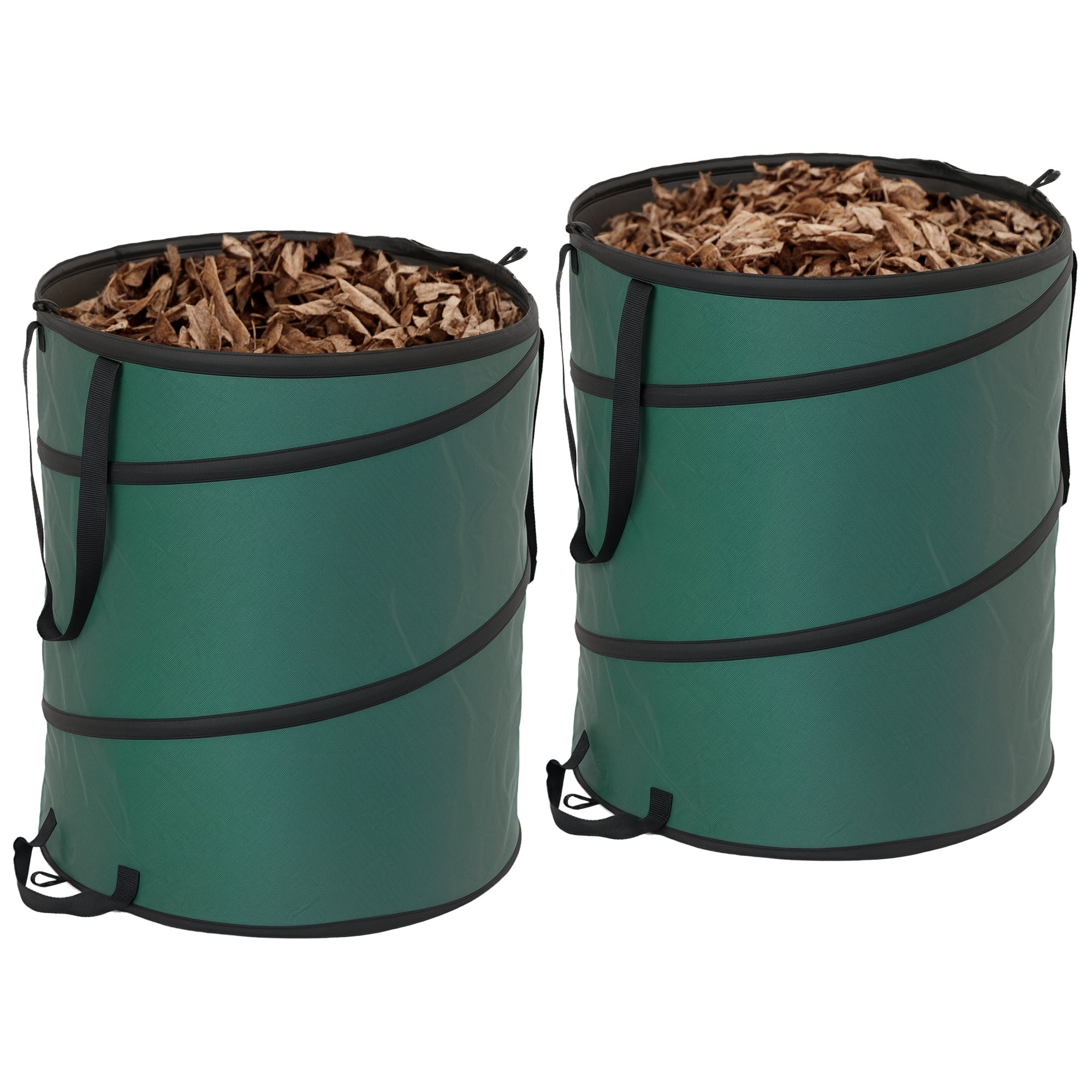 Garden Bag 2x160L Waterproof Garden Waste Bag with Handles, Sturdy Leaves Bag, Self-standing Garden Bags, Reusable Garden Waste Bags for Garden Waste Greenery