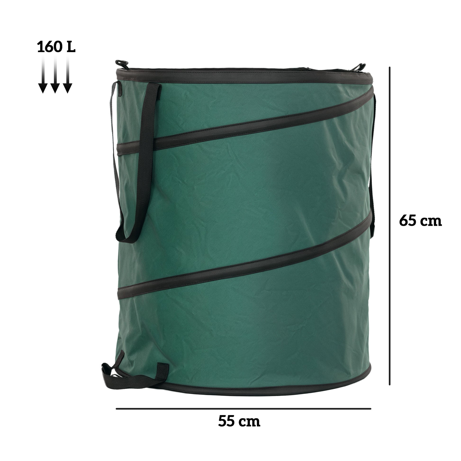 Garden Bag 2x160L Waterproof Garden Waste Bag with Handles, Sturdy Leaves Bag, Self-standing Garden Bags, Reusable Garden Waste Bags for Garden Waste Greenery