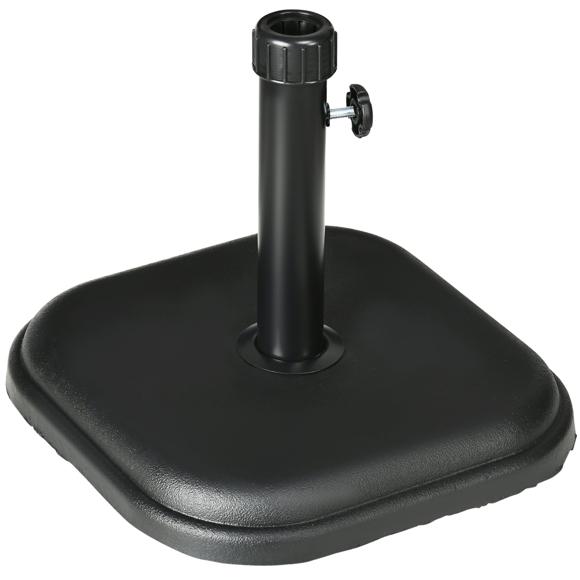 Garden Umbrella Base Weight 11 kg Cement Parasol Stand for Ø32-38 mm Mast for Terrace Patio Outdoor 36x36x31 cm Black