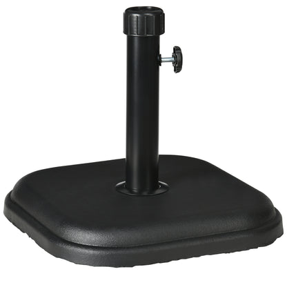 Garden Umbrella Base Weight 11 kg Cement Parasol Stand for Ø32-38 mm Mast for Terrace Patio Outdoor 36x36x31 cm Black