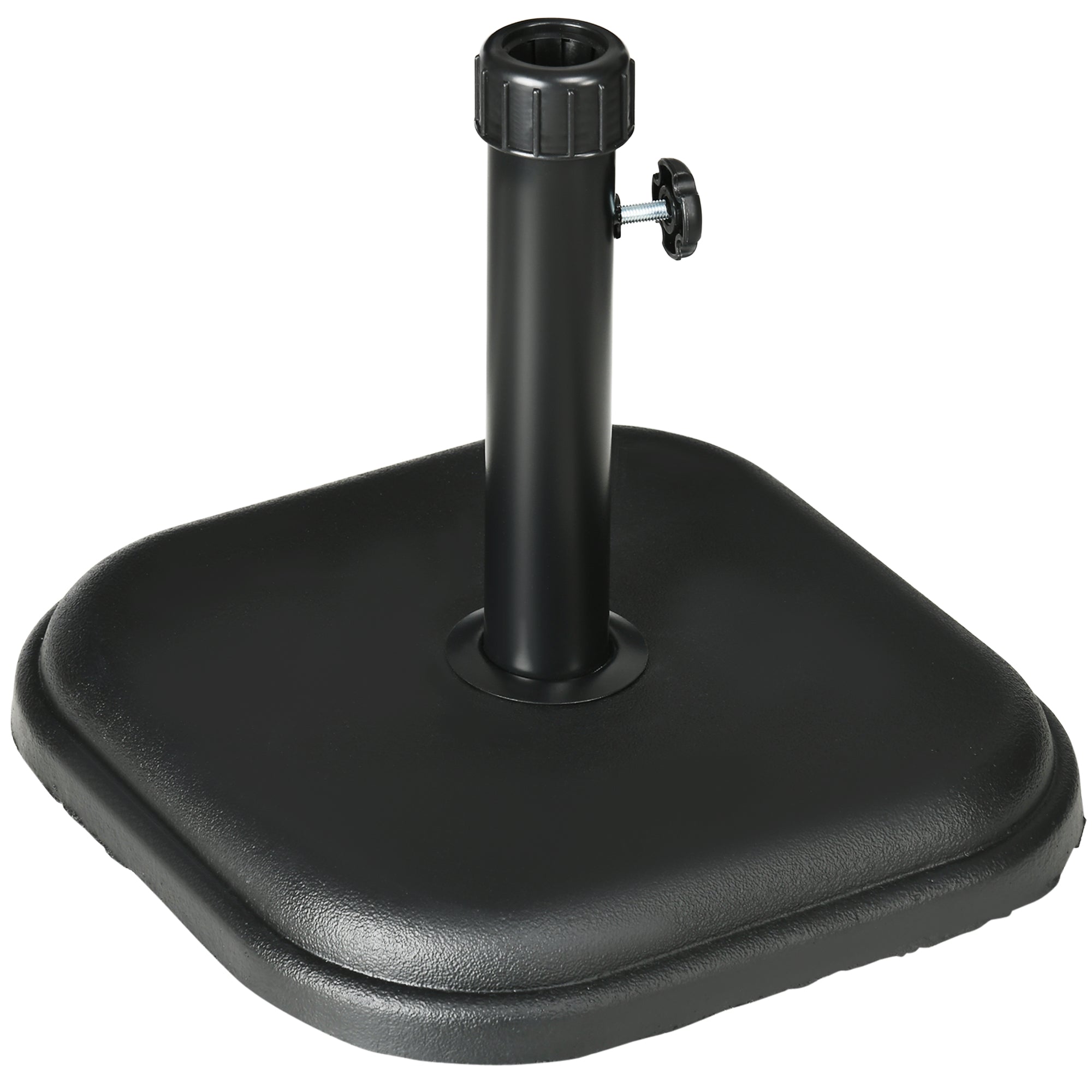 Garden Umbrella Base Weight 11 kg Cement Parasol Stand for Ø32-38 mm Mast for Terrace Patio Outdoor 36x36x31 cm Black