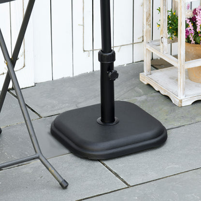 Garden Umbrella Base Weight 11 kg Cement Parasol Stand for Ø32-38 mm Mast for Terrace Patio Outdoor 36x36x31 cm Black