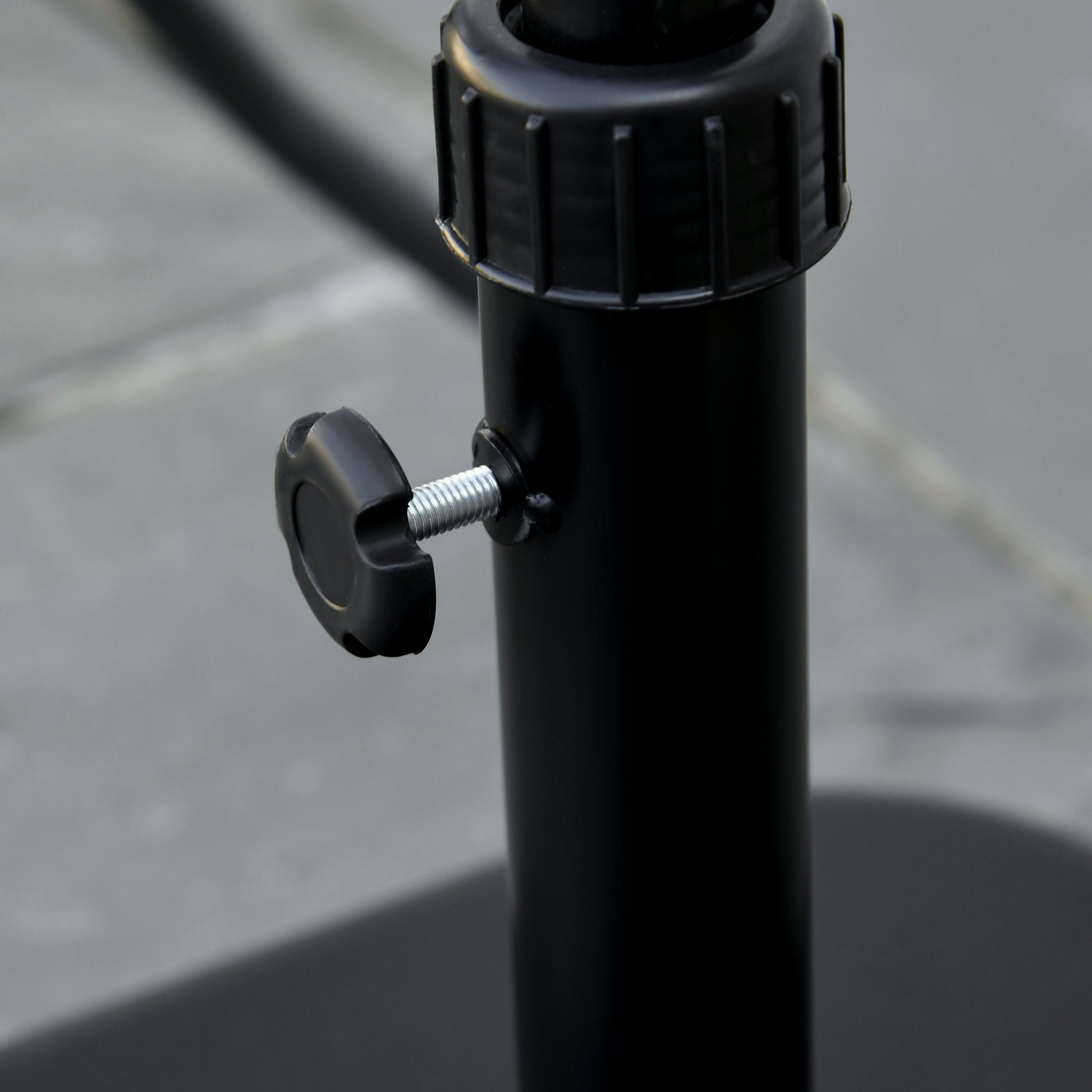 Garden Umbrella Base Weight 11 kg Cement Parasol Stand for Ø32-38 mm Mast for Terrace Patio Outdoor 36x36x31 cm Black