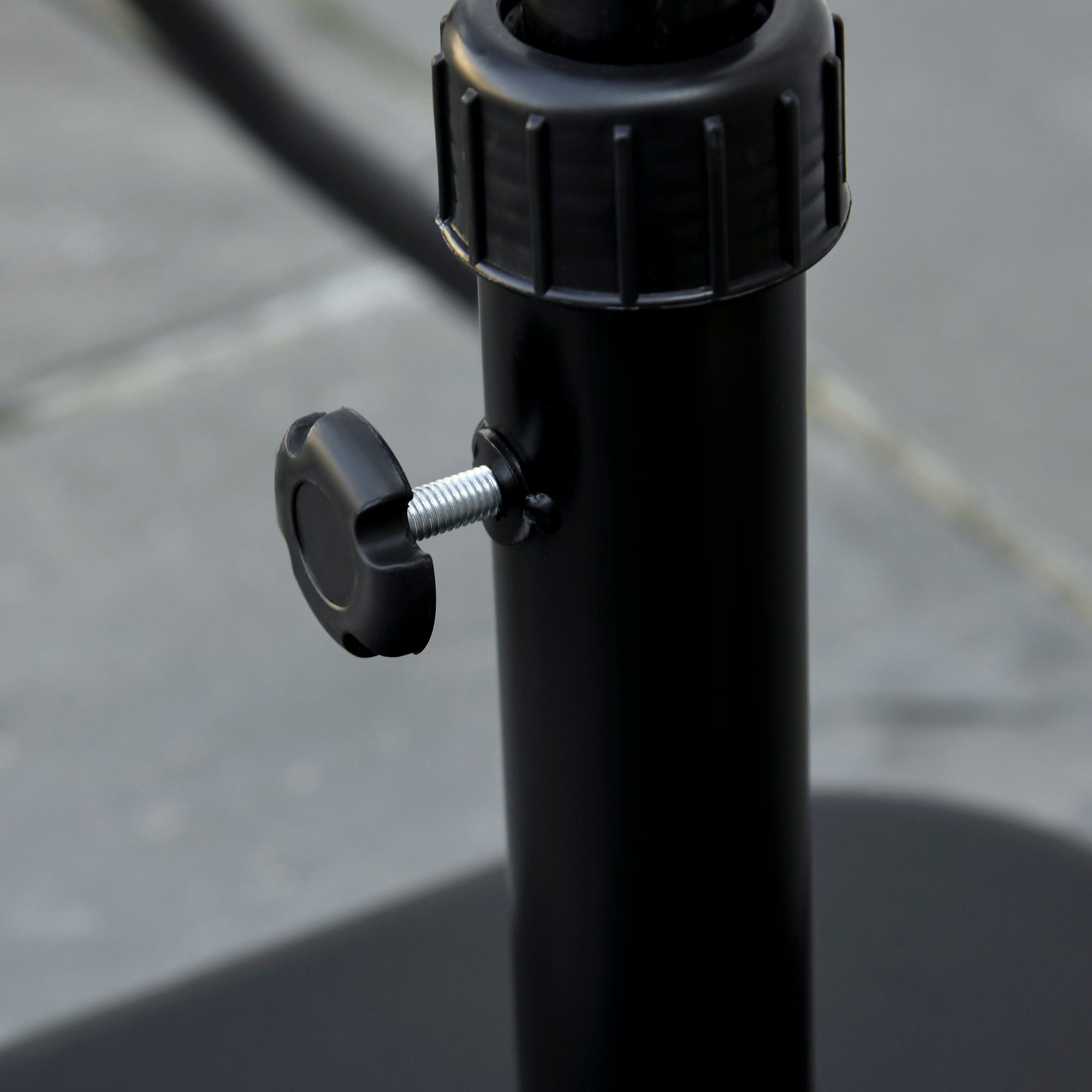 Garden Umbrella Base Weight 11 kg Cement Parasol Stand for Ø32-38 mm Mast for Terrace Patio Outdoor 36x36x31 cm Black