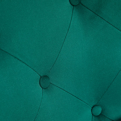 Velvet Rocking Chair with High Backrest, Rocking Chair with Cushion and Armrests for Living Room and Bedroom, Green