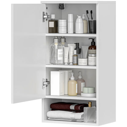 Bathroom Cabinet Wall Cabinet Bathroom Cabinet with Door, Adjustable Shelves, Shelf 40 x 27 x 77 cm White