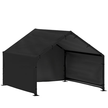 Dog Kennel with Water- & UV-Resistant Canopy, 125 x 110 x 93 cm (49.2 x 43.3 x 36.6 in) – Indoor/Outdoor Shelter for Dogs up to 30 kg (66 lb), Black