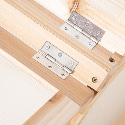 Cold Frame Greenhouse Greenhouse Cold Frame Box Plant Bed with Wood and Polycarbonate Weatherproof Natural 102 x 71 x 53 cm