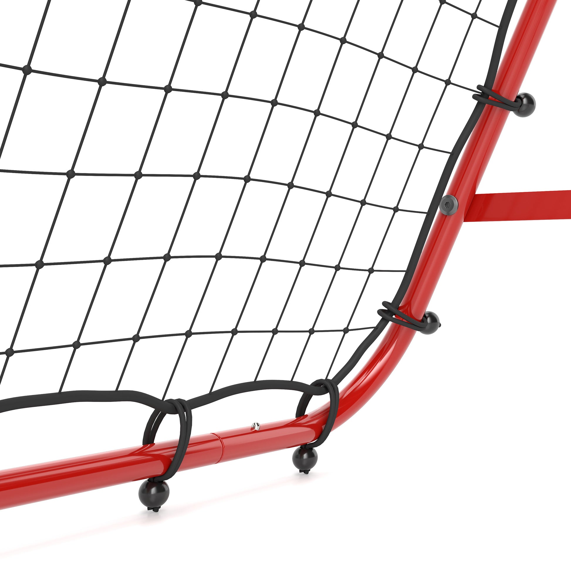 Rebounder for Soccer, Adjustable Bounce Back Wall with 5 Angle Positions and Rebound Net, 100 x 95cm Kickback Goal Soccer Goal for Teens, Rebound Wall for Handball Training, Red