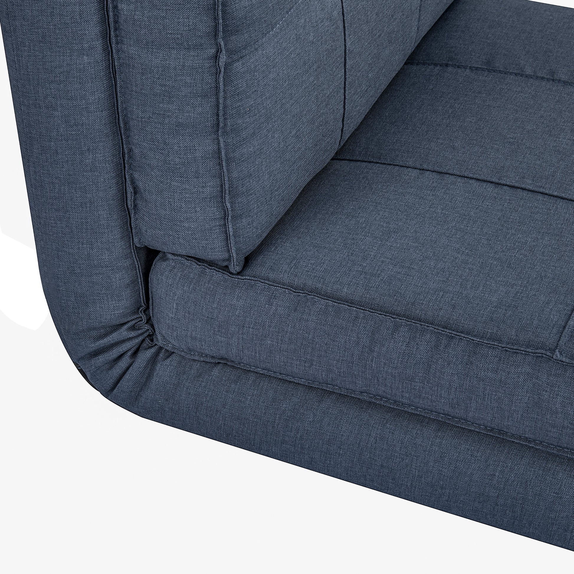 Floor Sofa Folding Reclining Chair Floor Seat 5-Position Adjustable Folding Chair Sofa Bed Single Sofa Blue 61 x 73 x 58 cm