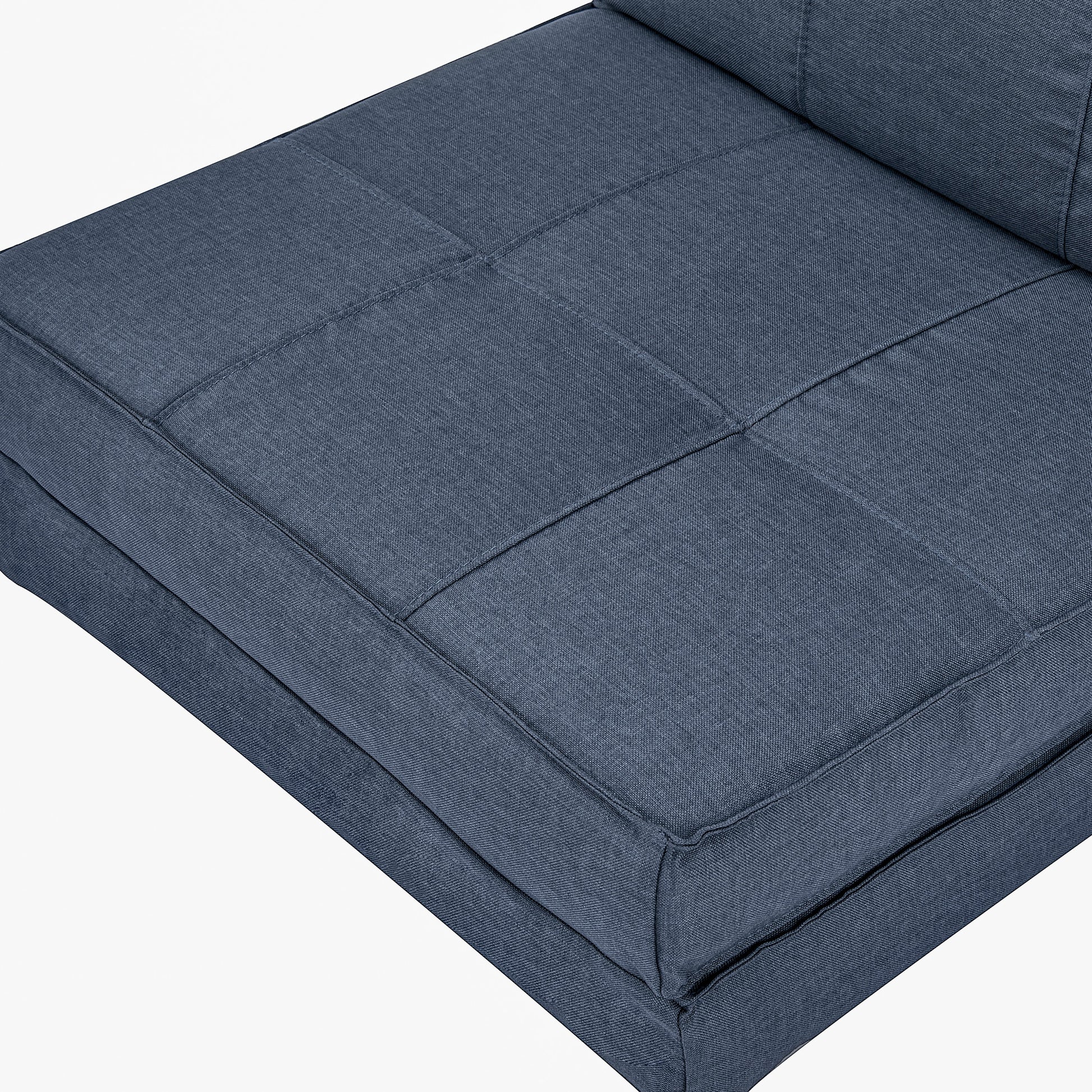 Floor Sofa Folding Reclining Chair Floor Seat 5-Position Adjustable Folding Chair Sofa Bed Single Sofa Blue 61 x 73 x 58 cm