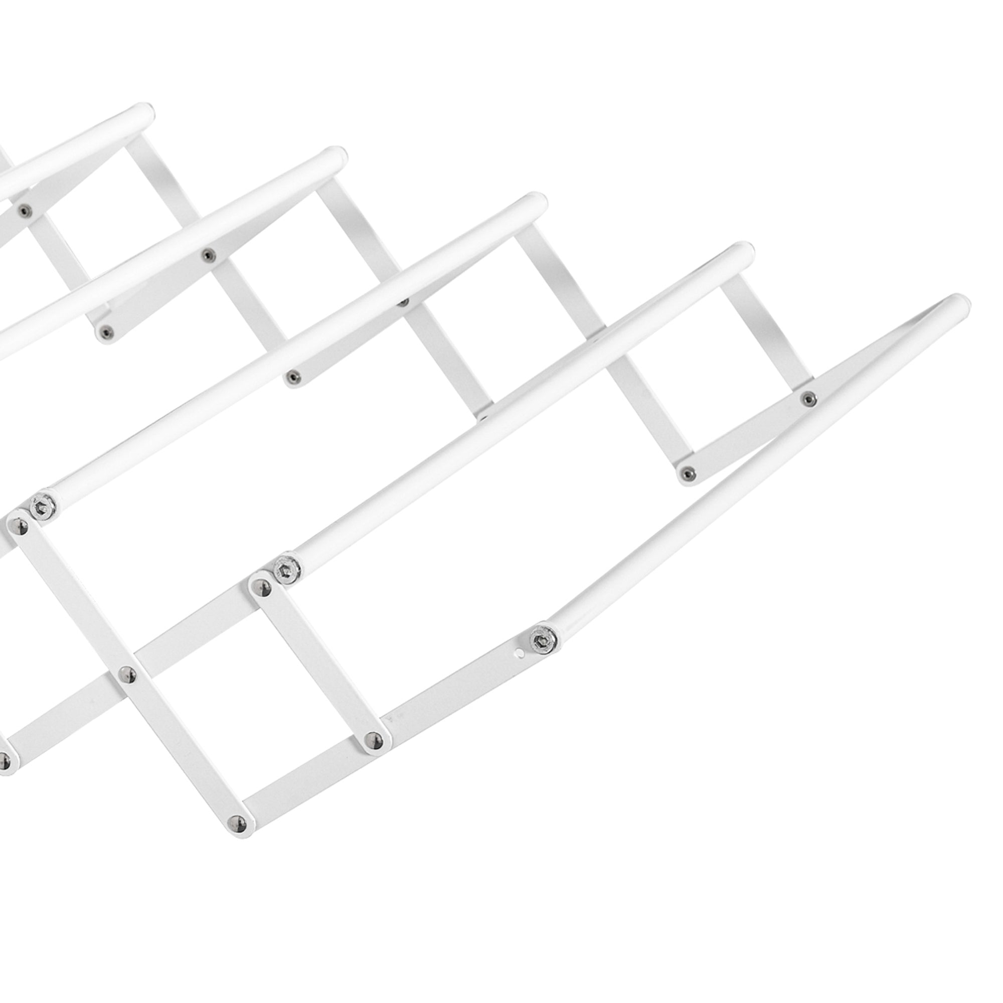 Wall-Mounted Retractable Folding Space-Saving Clothes Drying Rack, Wall Clothes Dryer for Indoor and Outdoor Use, White, 63.5 x 60 x 20 cm