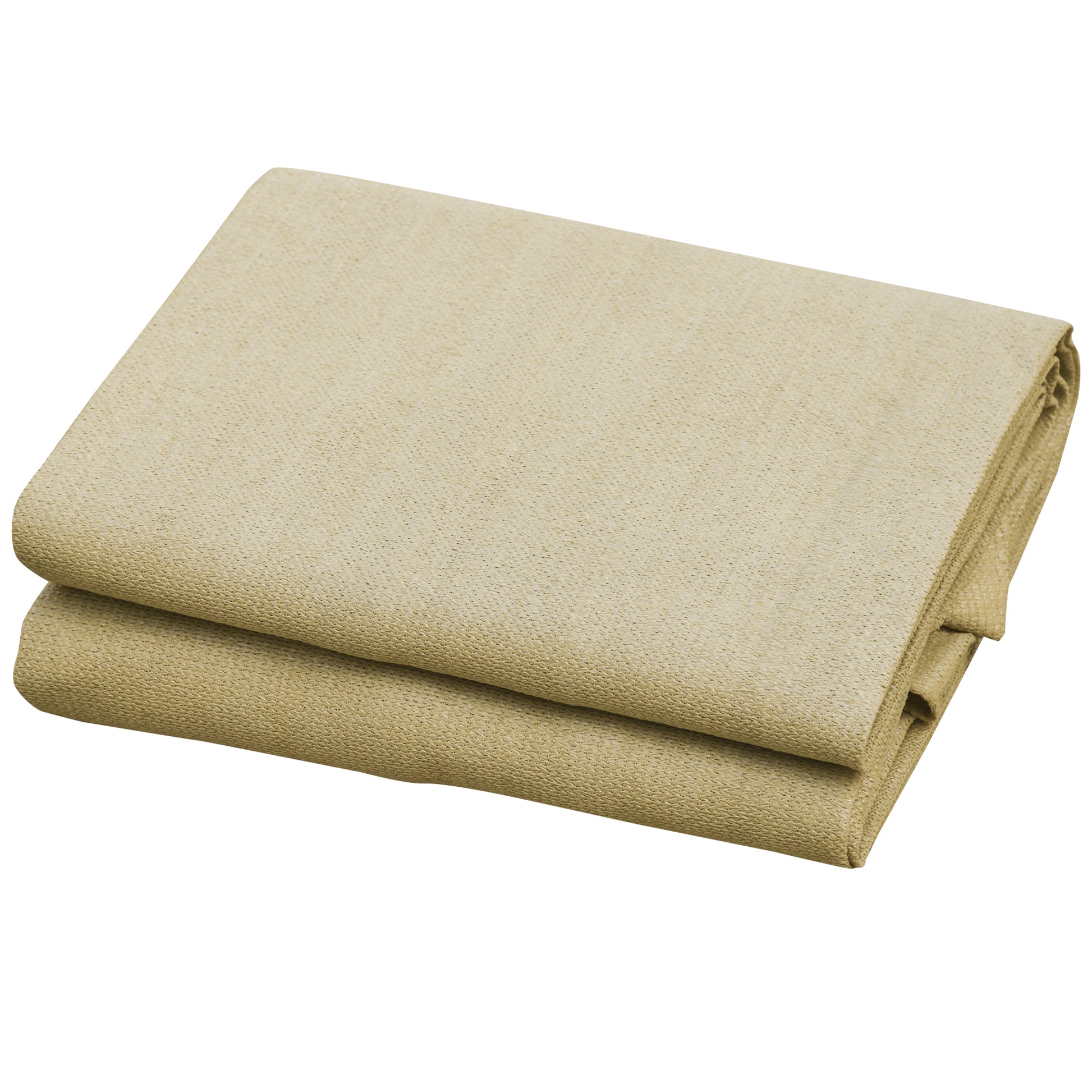 Large Triangular Shade Sail 4 x 4 x 4 m High-Density Polyethylene UV-Resistant Sand Color