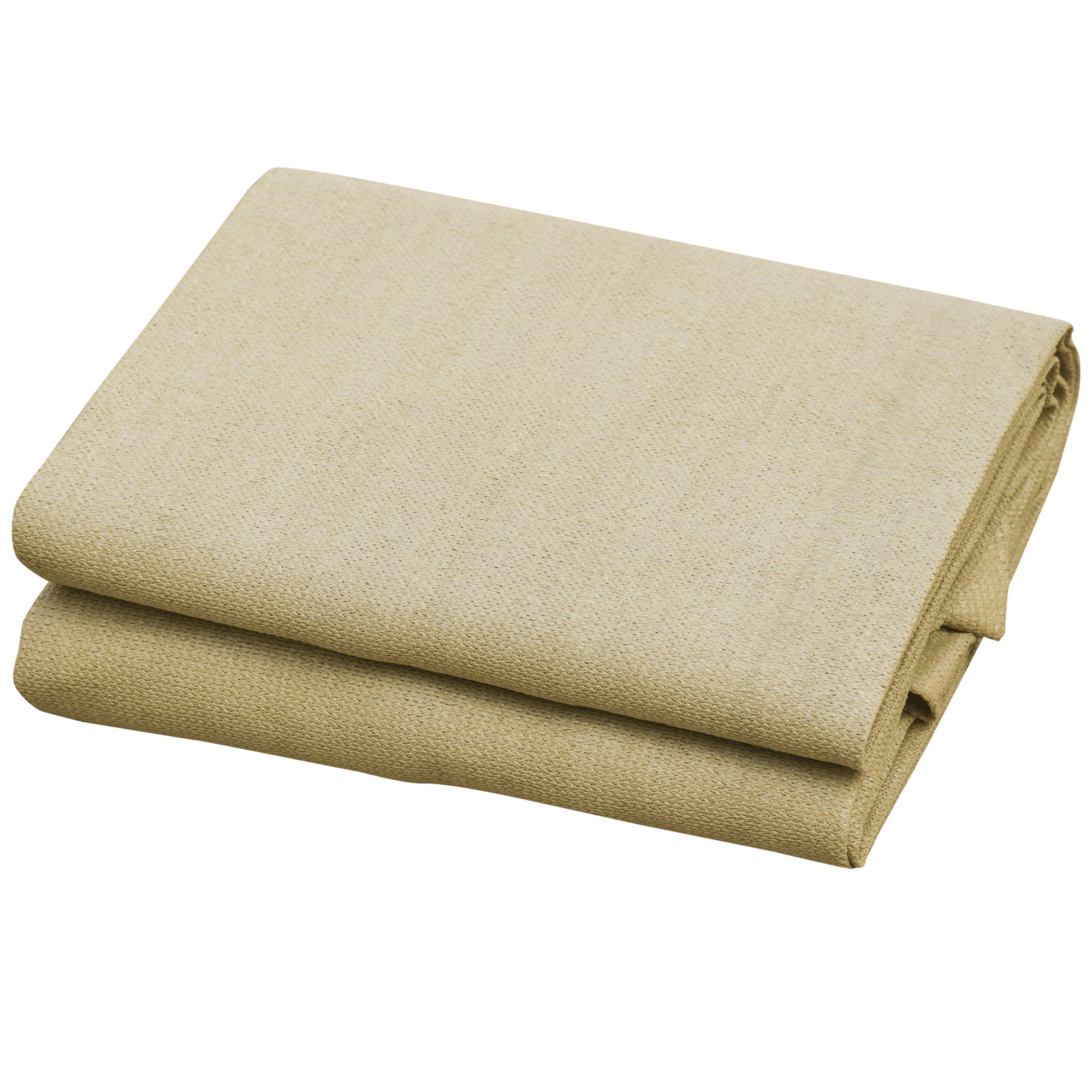 Large Triangular Shade Sail 4 x 4 x 4 m High-Density Polyethylene UV-Resistant Sand Color