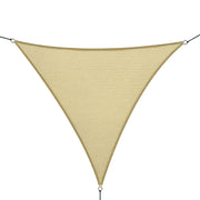 Large Triangular Shade Sail 4 x 4 x 4 m High-Density Polyethylene UV-Resistant Sand Color