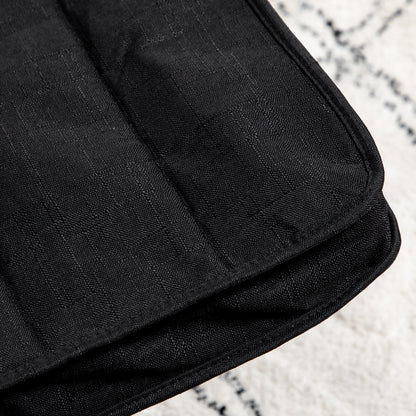 Armchair Living Room Recliner Lounge Chair Relax Chair with Armrests made of Birchwood, 5-position adjustable footrest, Reading Chair with Linen Look, Upholstered Chair for Bedroom, Black