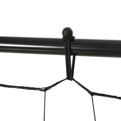 Kickback Soccer Rebound Goal Net for Soccer, Basketball, and Baseball, Steel+PE, Yellow+Black, 184 x 63 x 123 cm