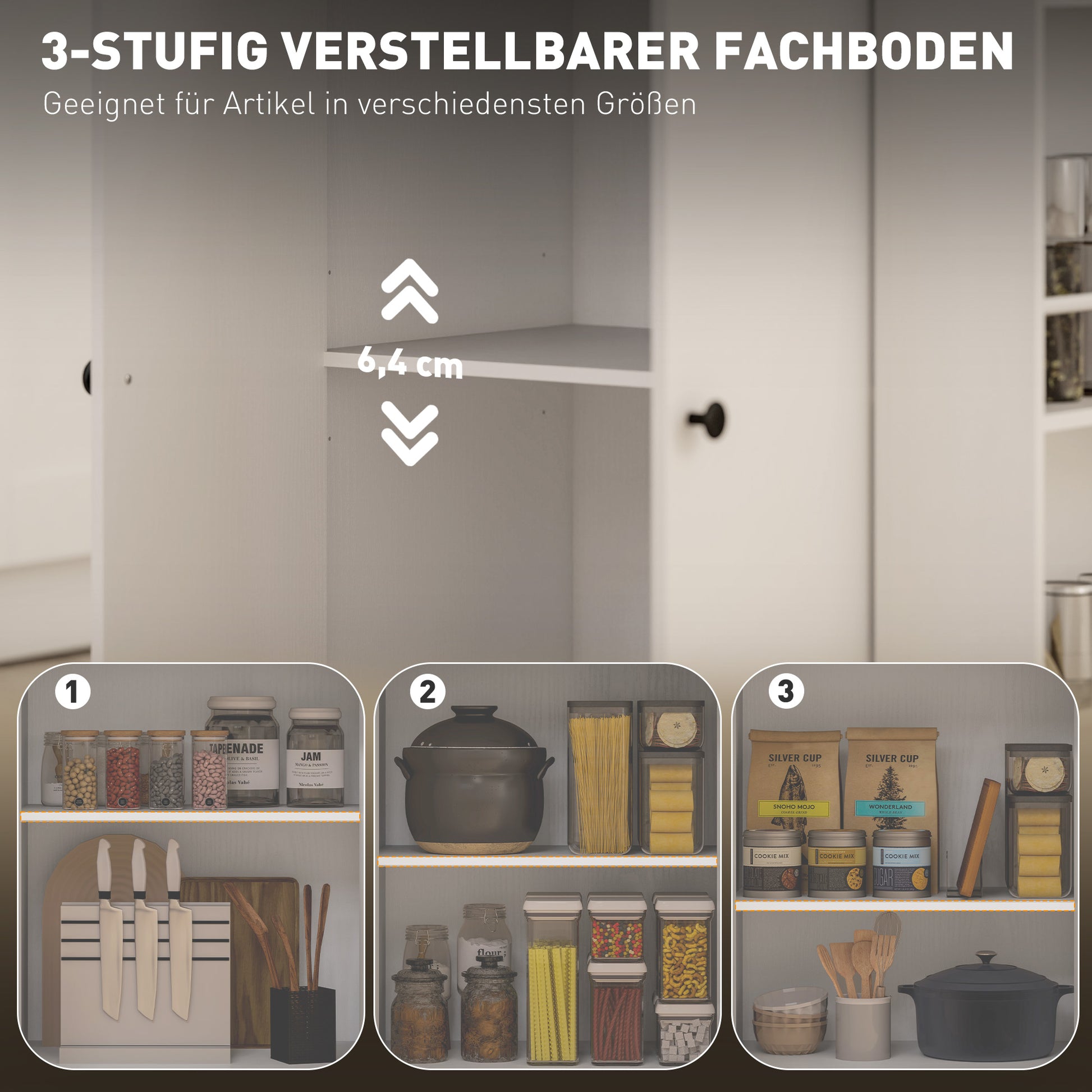 Kitchen Island Kitchen Trolley on Wheels with Worktop, Kitchen Cabinet with Drawer, Spice Rack, Shelf, Towel Holder, Serving Trolley Cart for Kitchen and Dining Room 82 x 38 x 86.5 cm White