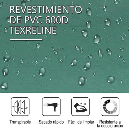 Foldable Camping Bed Camping Cot with Metal Frame 136 kg Capacity for Beach Hiking 193x64x40 cm Green