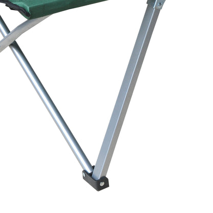 Foldable Camping Bed Camping Cot with Metal Frame 136 kg Capacity for Beach Hiking 193x64x40 cm Green