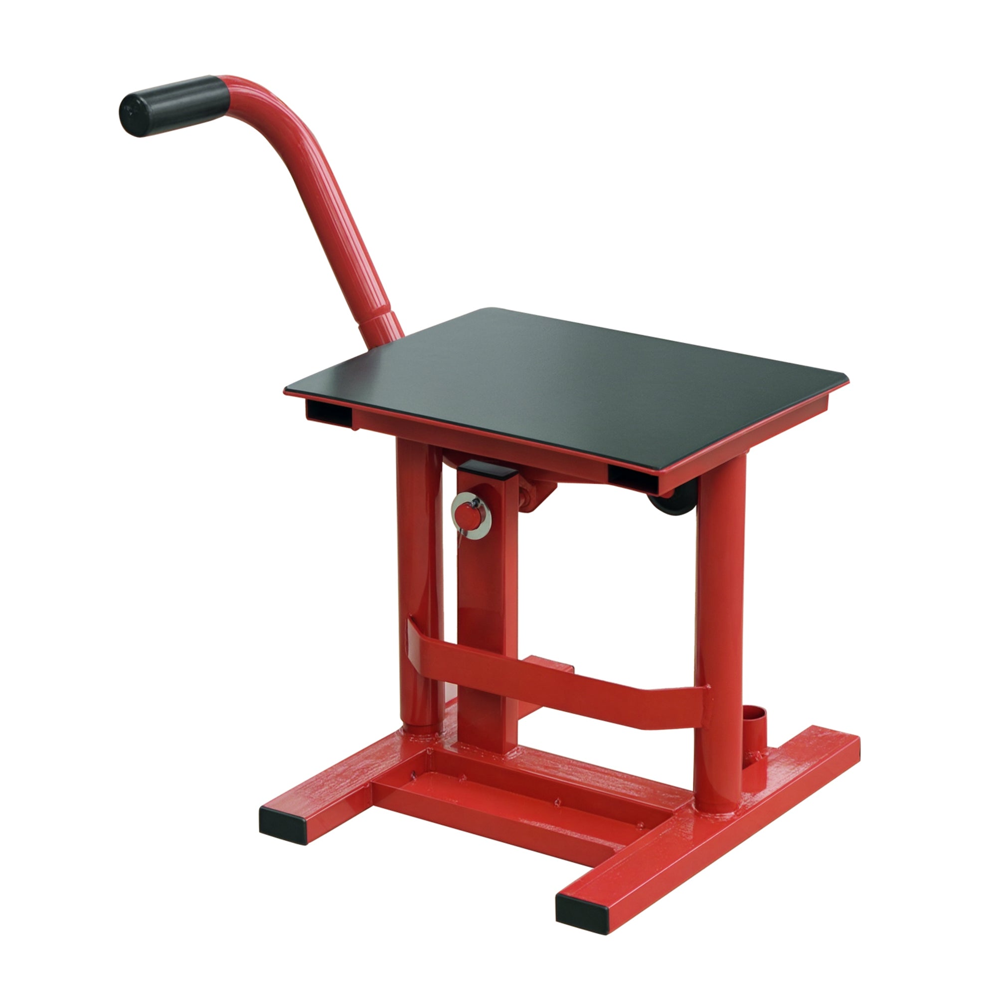 Motocross Steel Support Lift Stand Universal Base Platform for Repair and Parking Motorcycle Accessory Adjustable Height 28x34x30-40cm Load 150kg Red