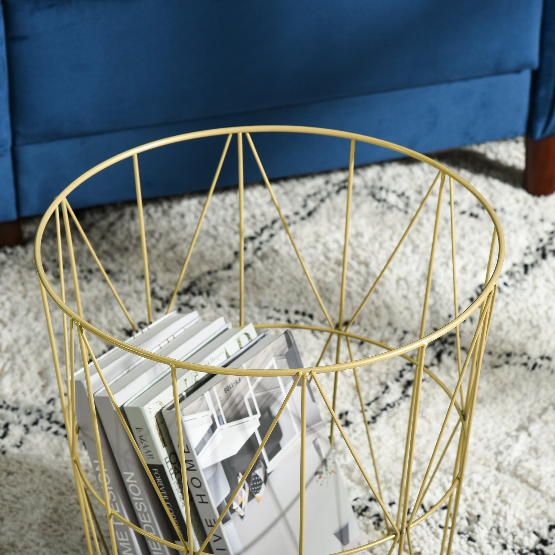 Set of 2 Modern Stackable Living Room Coffee Tables with Removable Shelf, Coffee Table with Storage for Living Room and Bedroom, White Gold